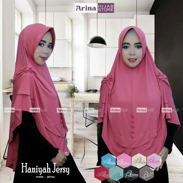 Bergo Haniyah jersey by Arina hijab