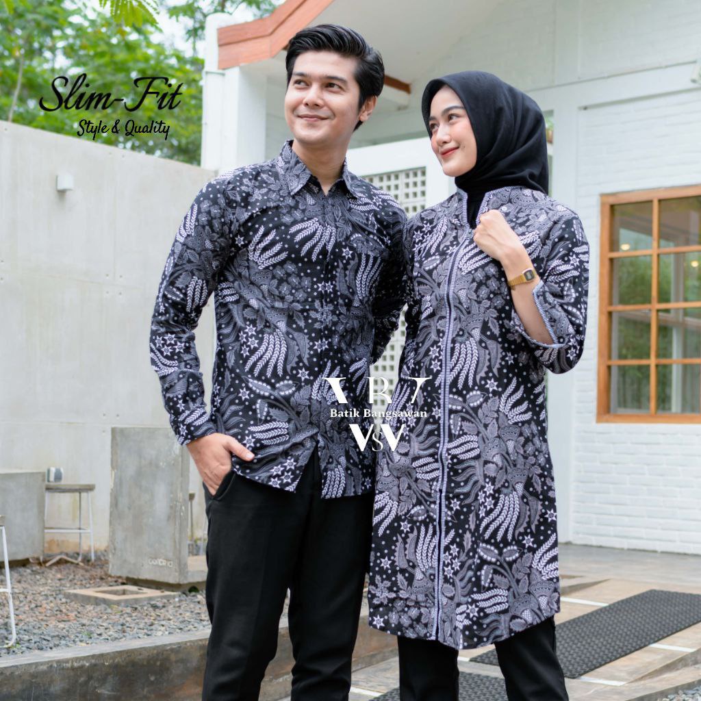 Batik Couple / Batik Couple Modern / Baju Batik Couple / Batik Tunik Couple / Kemeja Batik Couple