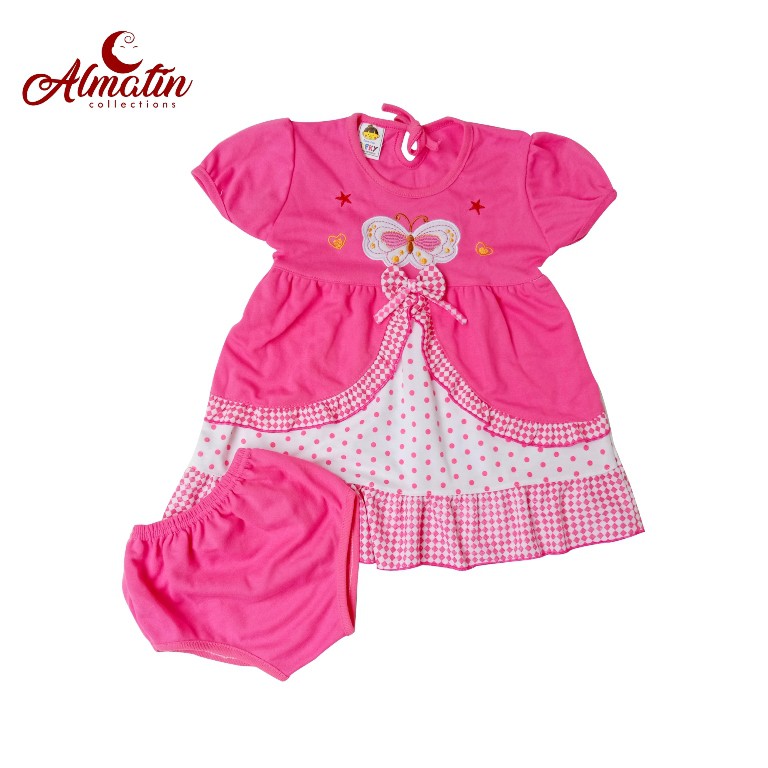 Setelan Rok Bayi Perempuan Motif Polkadot Murah Harga Untuk 3 STEl