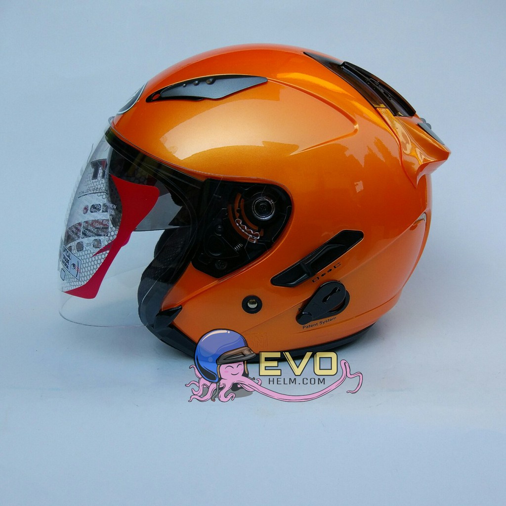 KYT GALAXY_SOLID ORANGE BEE (DOUBEL VISOR)