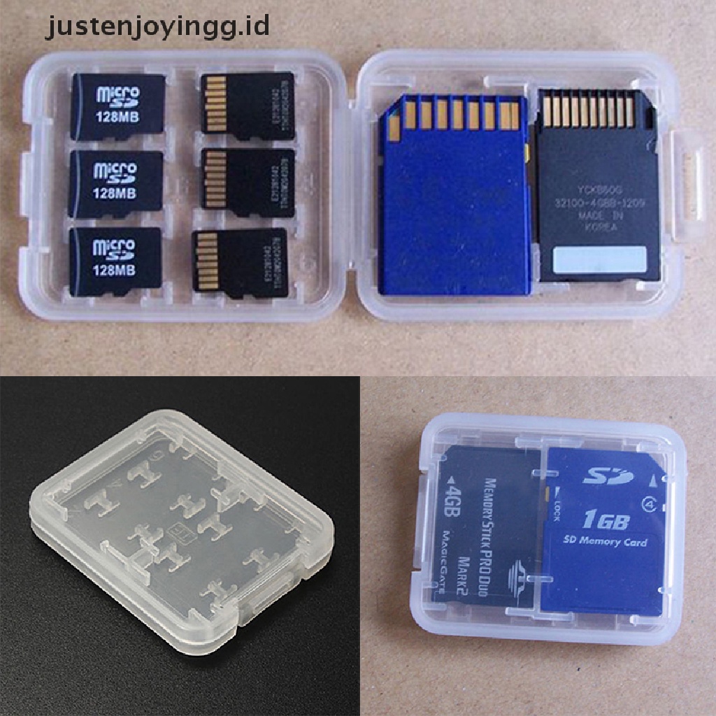 Justenjoyingg.id / 8 Slot Kotak Penyimpanan Memory Card Micro SD TF SDHC MSPD