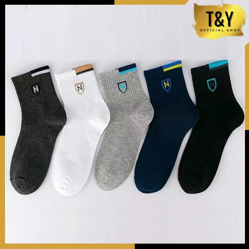 T&amp;Y Kaos Kaki Pendek N Fashion Korea Style Unisex 6703 Kaos Kaki Semata Kaki Ankle Socks Korean Model Style Import Murah