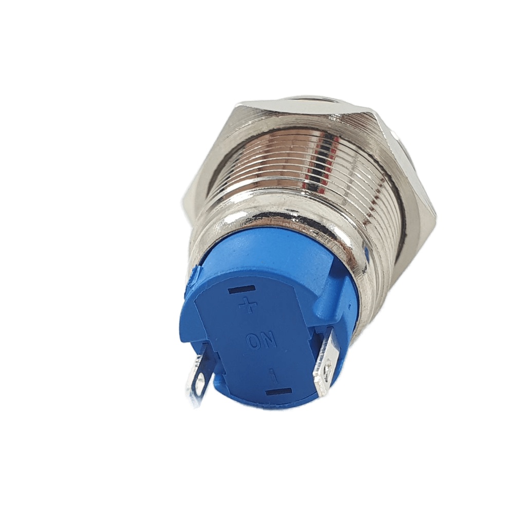 Switch Metal 16mm Push On Off 2 Pin Saklar Stainless 2pin Tombol Self Locking 12V