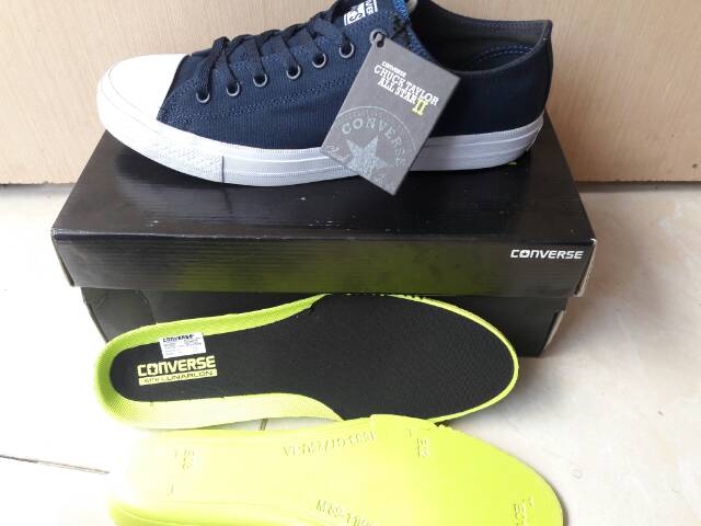 Sepatu Converse Allstar CT PRO LUNARLON BNIB IMPORT PREMIUM DRESS BLUE SNEAKERS KADO PRIA WANITA