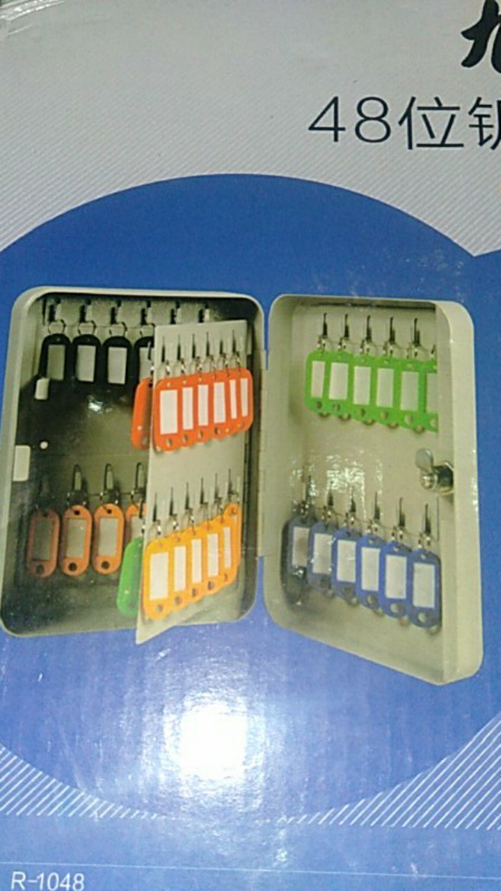 Metal Safety Lock Key Box Hook 48 Keys - Box Tempat Simpan Kunci Gantung