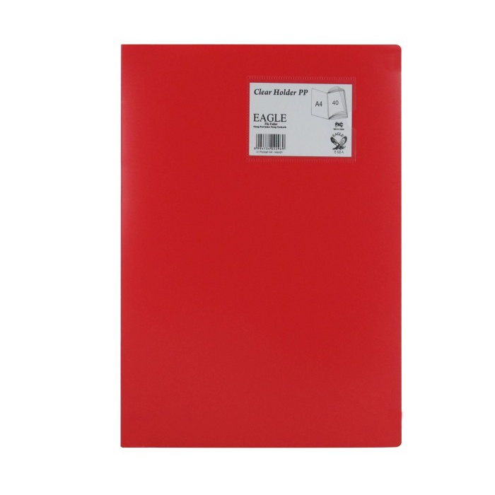 

READY Document Keeper/Clear Holder 40 Pocket A4 E 322 A - Merah TERMURAH