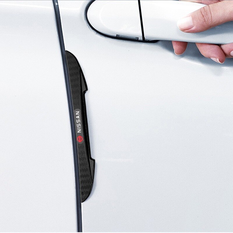 4PCS Logo Nissan Door Guard Pelindung Pintu Mobil Anti Goresan Pengaman For March Juke Terrano Gtr Livina Skyline Grand livina Evalia