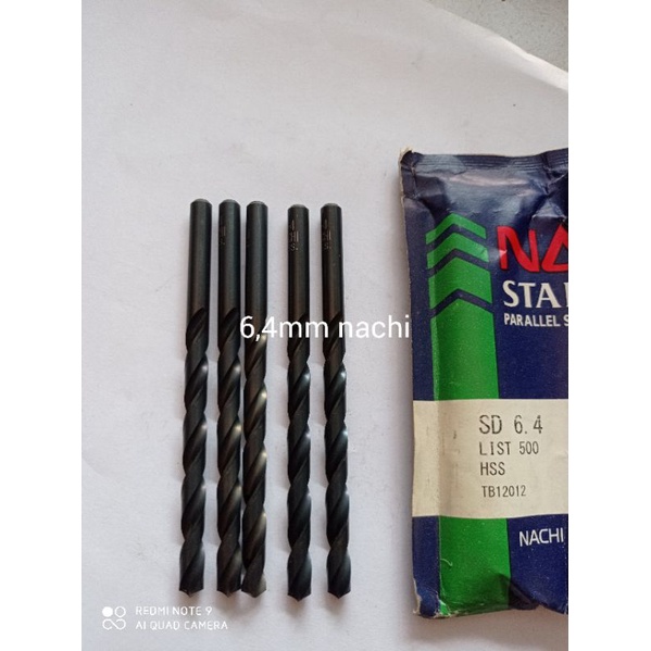 mata bor besi mata bor baja ringan nachi 6,4mm