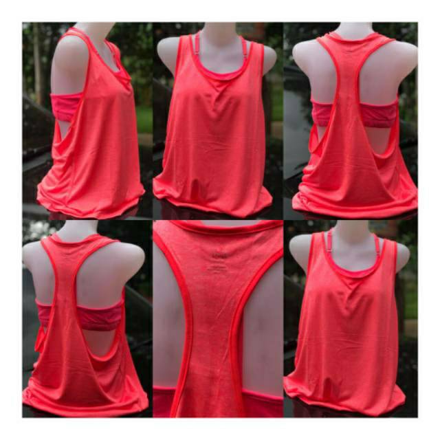 Baju senam tengtop polos import tanktop senam zumba Baju senam tengtop polos import tanktop senam zumba