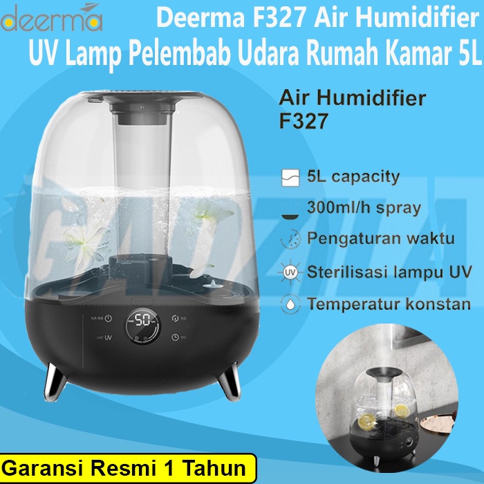 Deerma F327 Air Humidifier UV Lamp Pelembab Penyegar Udara Rumah Kamar 5L