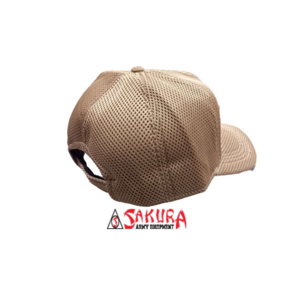 Topi Korpi Jaring Logo Warna Cream