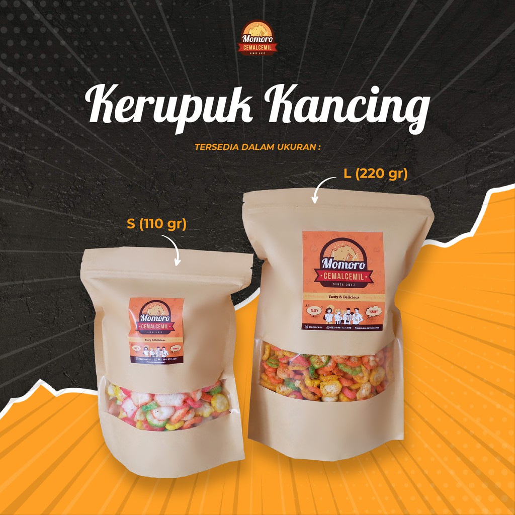 

KERUPUK KANCING MOMORO "L" (Large 220gr)