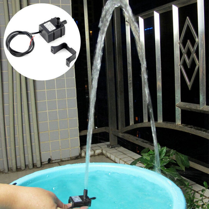 Water Pump 12V DC /Pompa Air Celup 24Jam /solar cell/panel/aki/accu