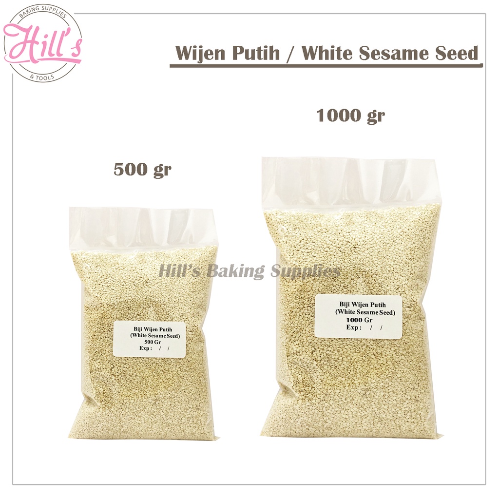 

BIJI WIJEN PUTIH PREMIUM 500gr 1kg / WHITE SESAME SEED IMPORT 500 gr 1 kg