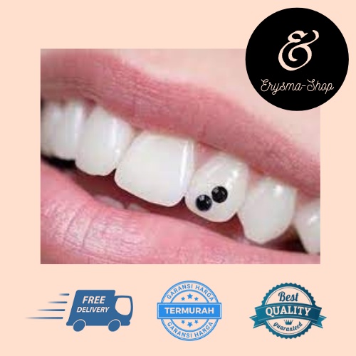 ERYSMA-SHOP | DIAMOND GIGI 1 SET DENGAN LEM - PERMATA GIGI MOTIF WARNA