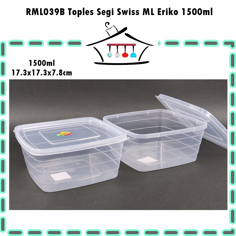 Toples Plastik Segi Swiss ML ERIKO 1500ml/3300ml/3700ml