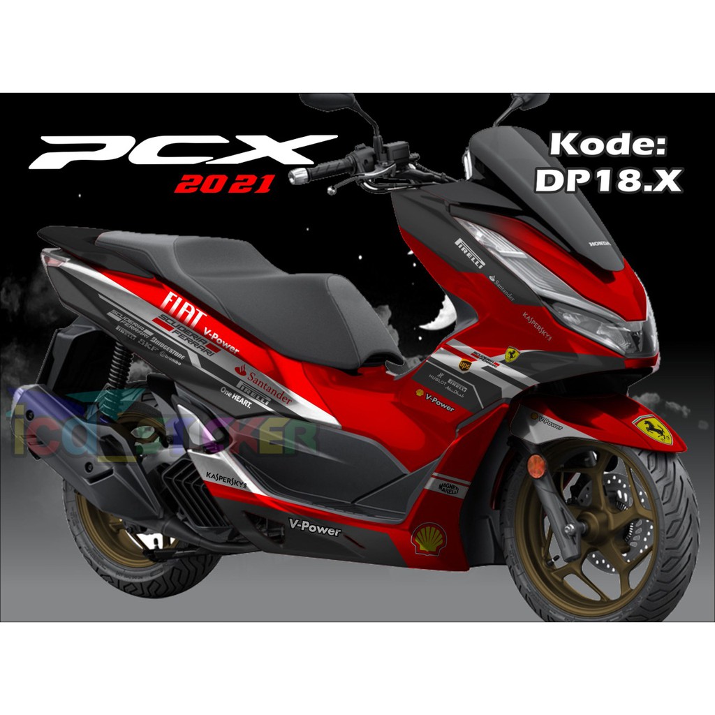 decal pcx 2021 decal all new pcx 2021 firelli custom sticker decal pcx 160