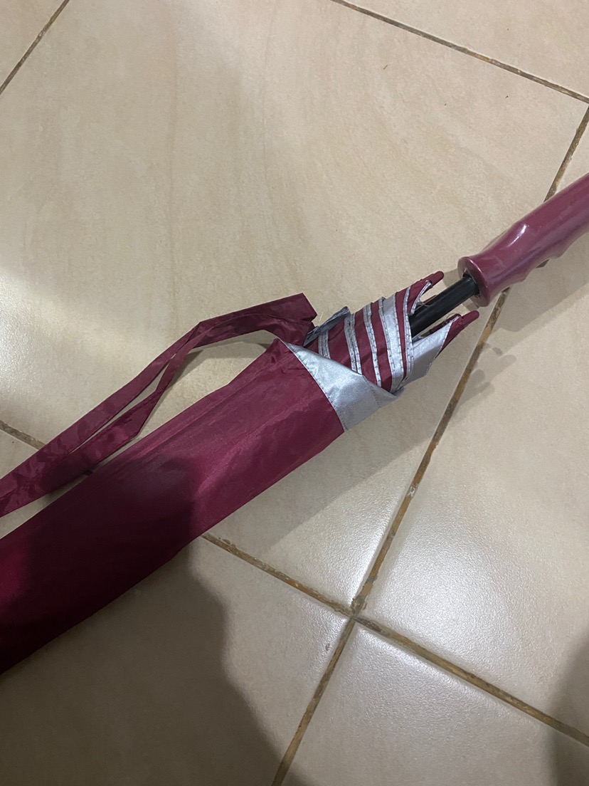 Payung Golf Polos Maroon Marun Merah Red Besar Kuat Kokoh Sablon Promosi Partai