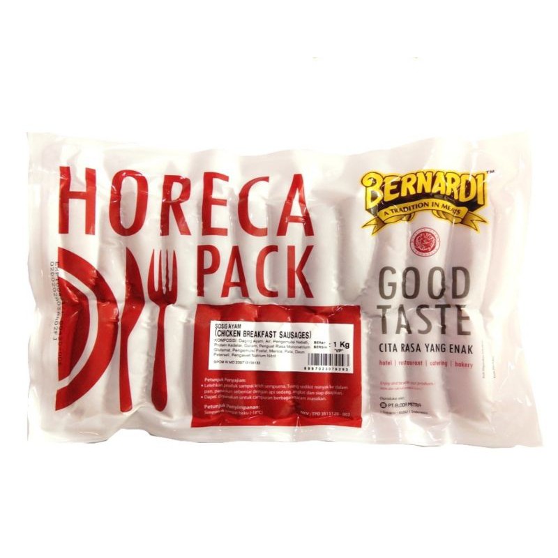 

Bernardi horeca chicken breakfast sausage vp1kg