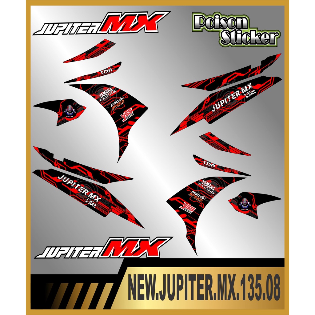 STRIPING STICKER JUPITER MX 135 NEW STIKER JUPITER MX 135 NEW STICKER LIS LIST YAMAHA JUPITER MX 135