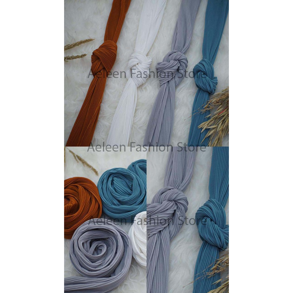 Premium Pashmina Plisket Ceruty Babydoll//Pashmina Full Plisket Pleated Shawl