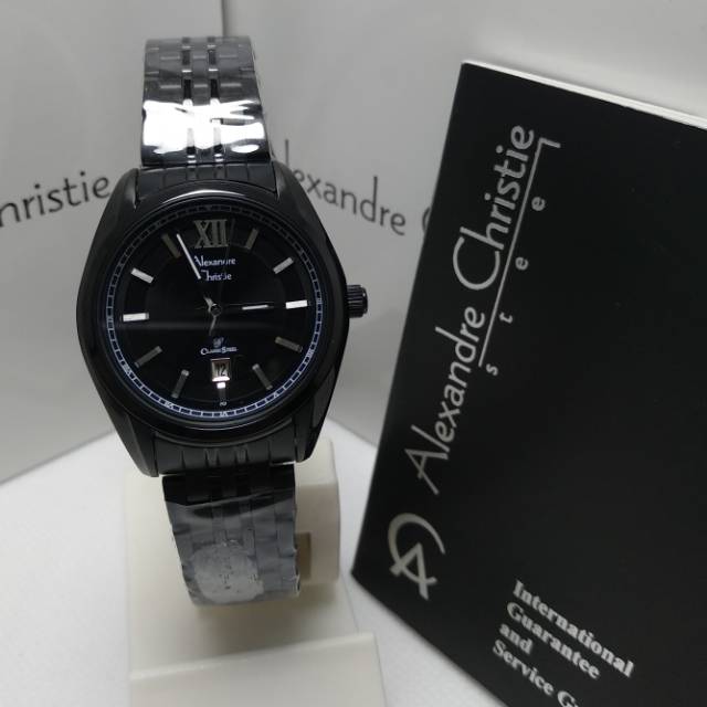 Jam tangan wanita Alexandre Christie AC 8501 LD Allblack original
