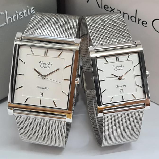 Jam Tangan Couple Alexandre Christie Ac 8629 Silver Original Bayside.Marketplace