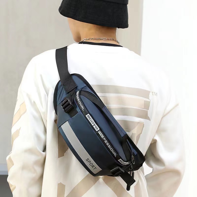 COD Haoshuai Tas Pinggang Pria Import Tas Selempang Pria Waterproof Casual  Waistbag Original Fashion Cowo