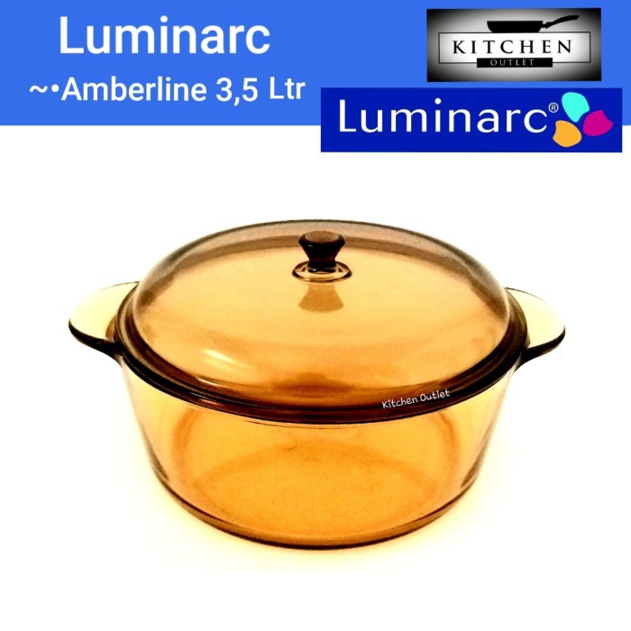 Luminarc Panci Kaca Vitro Amber 3.5 Liter