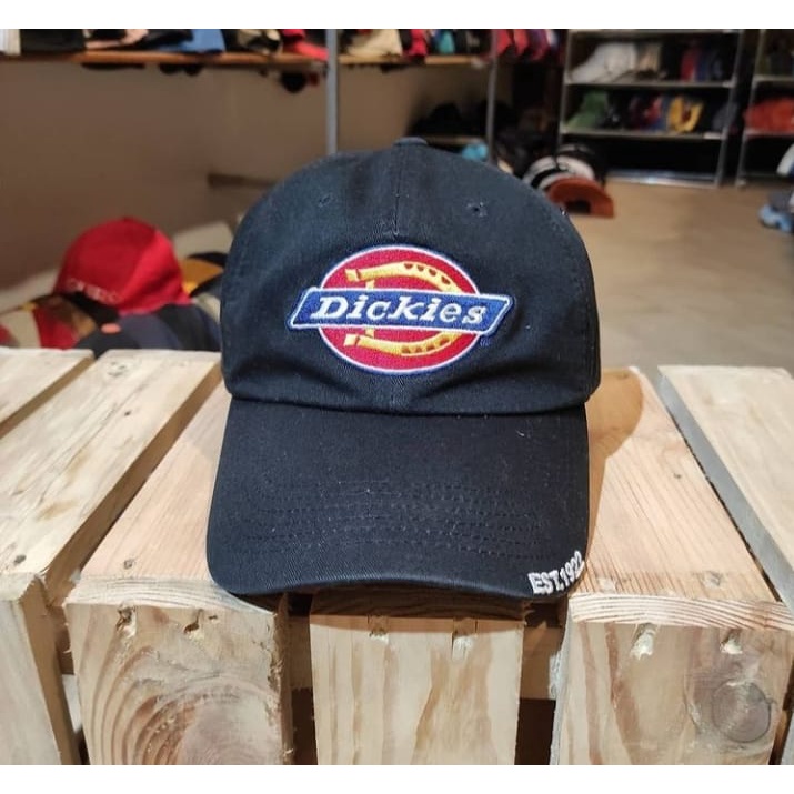 TERLARIS topi baseball / topi caps / caps topi / DISTRO topi pria wanita DICKIES HITAM