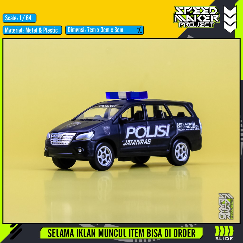 Welly Nex Custom Toyota Innova Polisi JATANRAS Diecast Miniatur Replika Mobil 1/64
