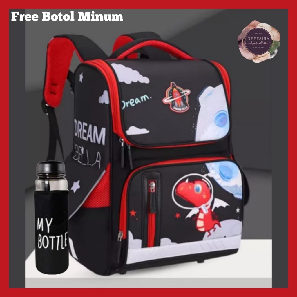 Tas Ransel Sekolah Anak Laki Laki Model Astrotirex Free Botol Untuk Anak Tk Dan Sd