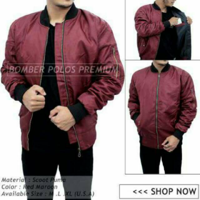 Jaket bomber pria / bomber polos pria / jaket bomber original