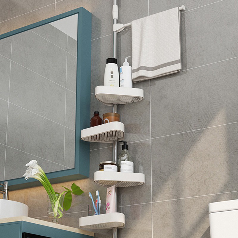 HOVELSHOP  Rak Sabun Sudut Kamar Mandi Toilet Rack 4 Susun Stainless Steel