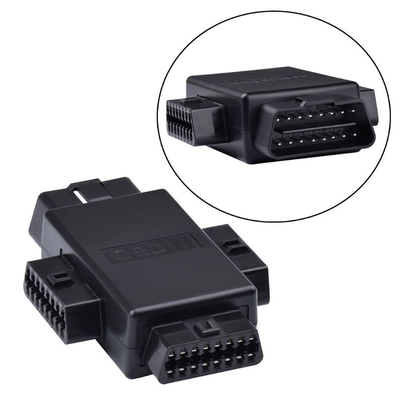 Cre Adapter Konektor Plug 1 Male Ke 3 Female 16 Pin OBD2 Untuk Diagnostik Mobil