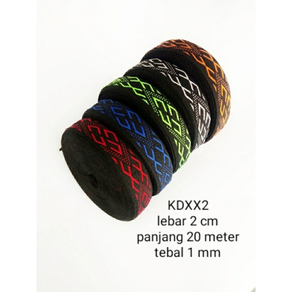 tali bisban webbing vonic 02 ukuran 2 cm bisban murah bisban sandal/tas/baju/dekorasi 1 rol 20 meter