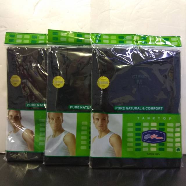 Promo Singlet Pria GT-MAN GTT-01 B Hitam (S-M-L-XL) ISI 1Pcs