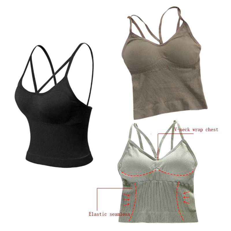 Pakaian dalam wanita sports bra sexy tali kecil mode lingerie