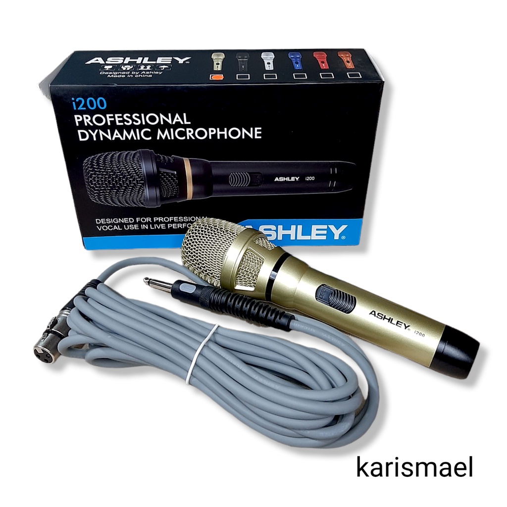 Mic /microphone /mik /microfon kabel ashley i200 microphone original