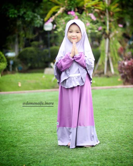 Salim moslem - BIG SALE!!! Gamis anak perempuan / Baju muslim anak perempuan jersey usia 1-10 tahun