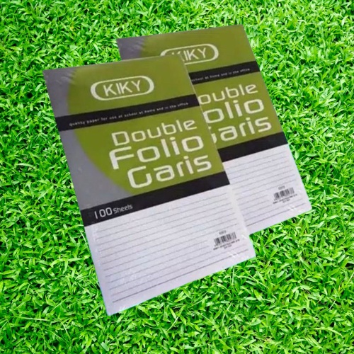 

Double Folio Bergaris | Kertas Double Folio Kiky Original (100 Lembar)