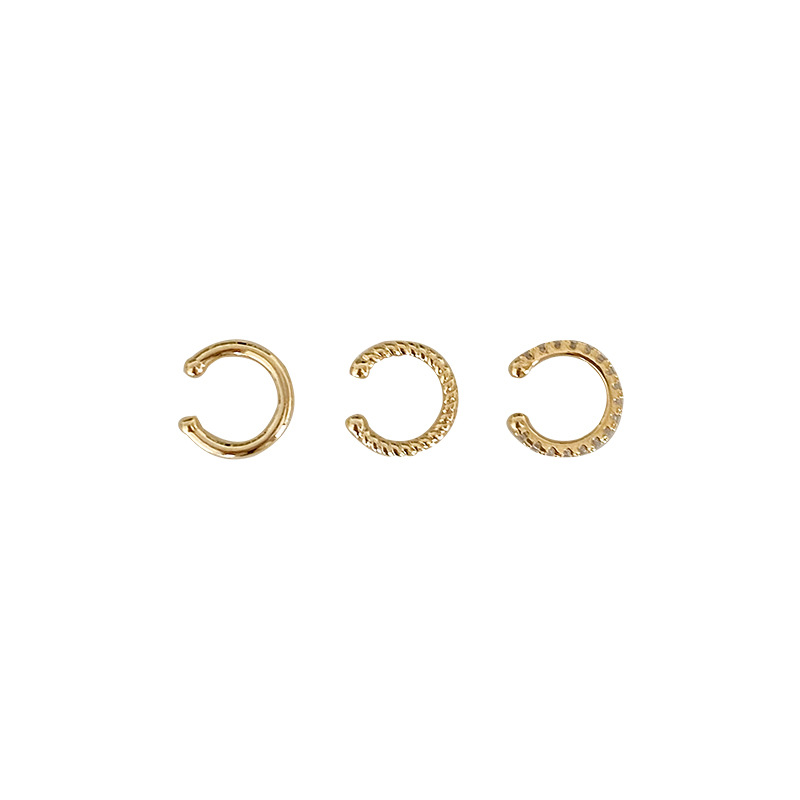 3pcs / set Anting Bulat Simple Minimalis Untuk Wanita