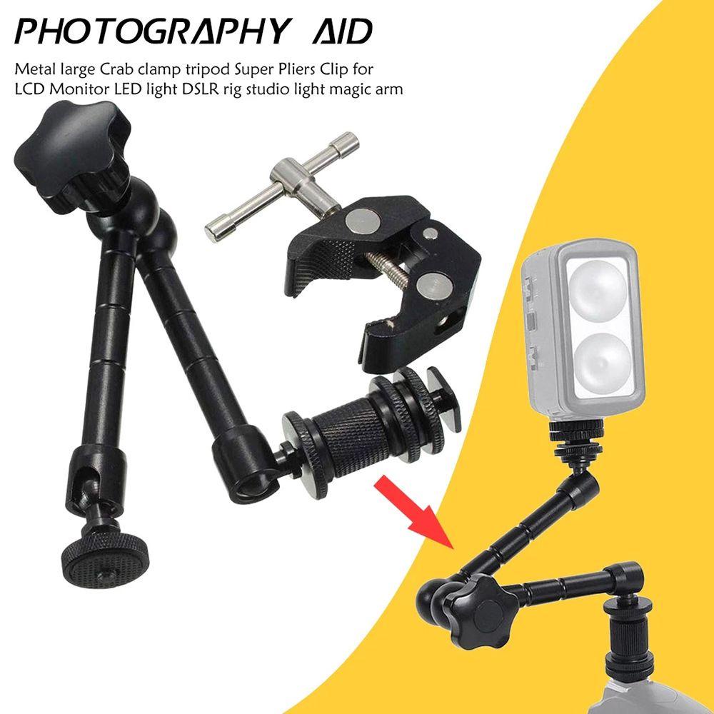 Agustina Magic Arm Aksesoris Kamera Adjustable Camera Flash Lampu LED LCD Video Mounting Monitor Super Clamp