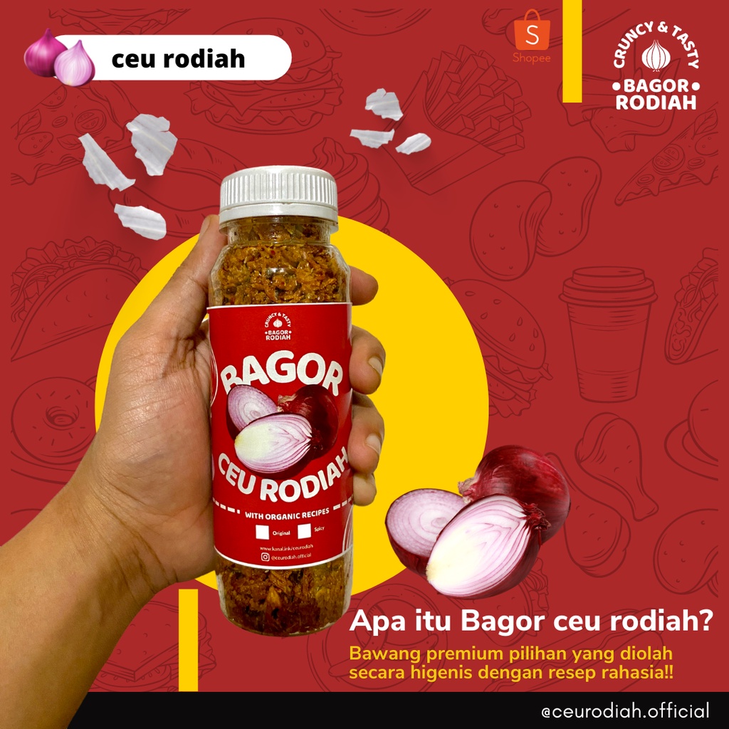 

BAWANG GORENG sumenep CEU RODIAH MURNI PREMIUM ORIGINAL ASLI SUMENEP/BREBES CEMILAN 200GRAM / TEMAN MAKAN NASI