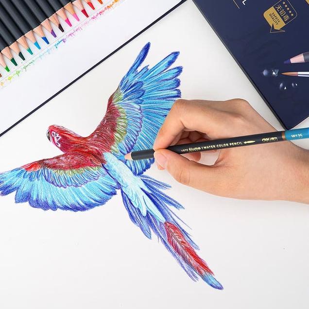 

➢ Deli pensil warna 24C waterproof dengan kuas non-toxic 6518 ✪