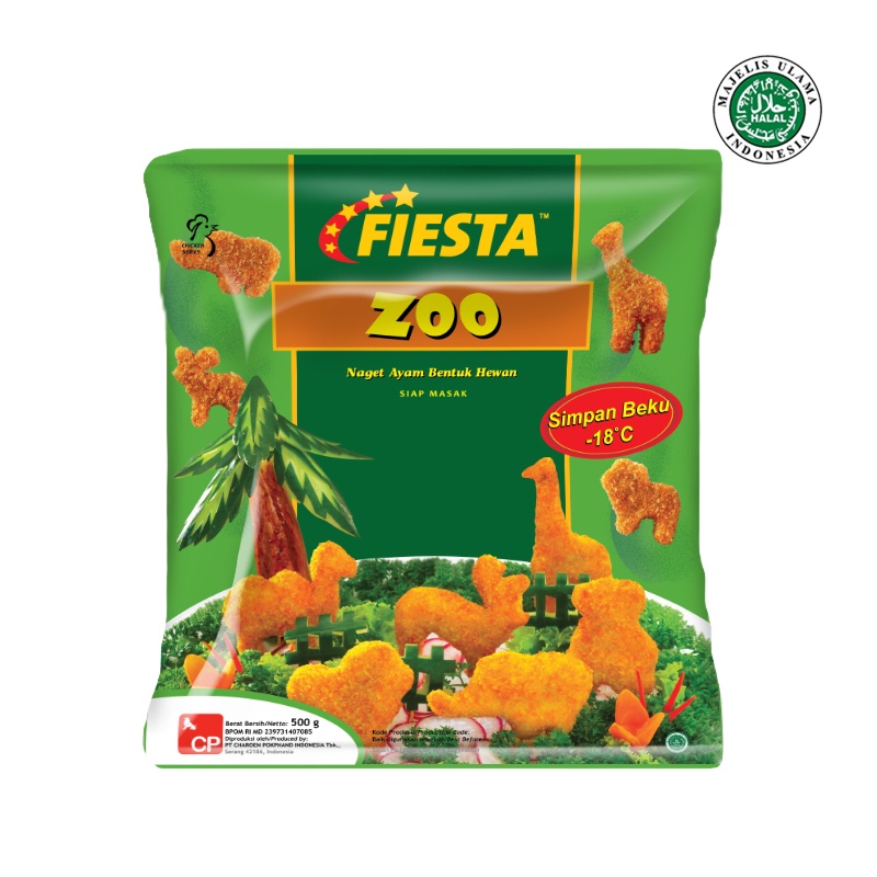 Fiesta Nugget ZOO 500gr, Nugget Daging Ayam, Halal