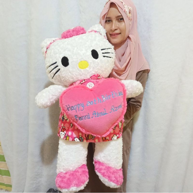 boneka hello Kitty bando GRATIS UKIR NAMA ATAU CETAK PHOTO