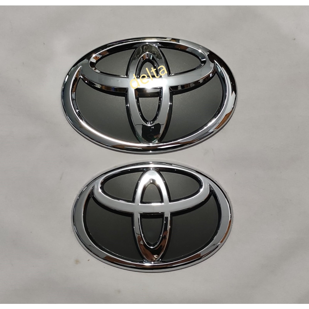 Emblim/Logo Variasi Toyota Chrome Plat Hitam for Toyota