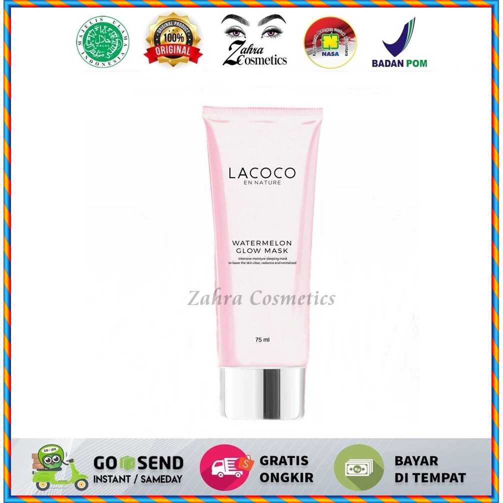 LACOCO WATERMELON GLOW MASK MASKER WAJAH - PELEMBAB WAJAH