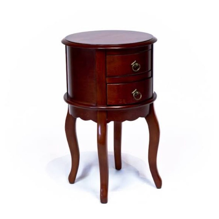 Meja bundar meja sudut jati